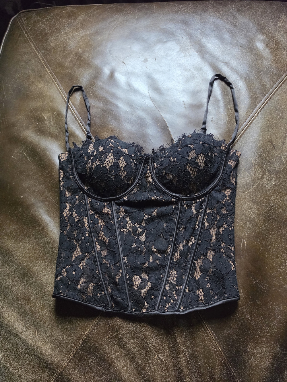 Tic Toc From Los Angeles Floral Lace Corset Top S